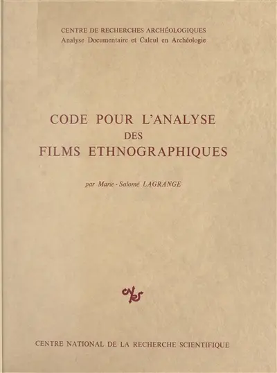 Code pour l'analyse des films ethnographiques