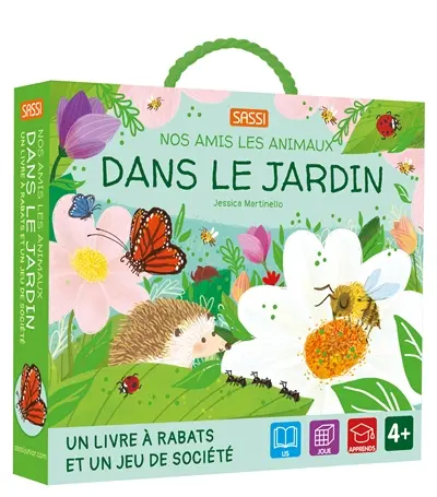 Dans le jardin : un livre à rabats et un jeu de société : 4+