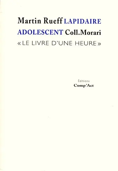 Lapidaire adolescent : le livre d'une heure