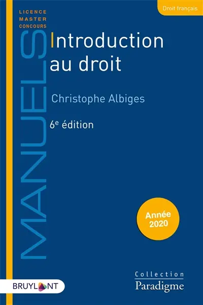 Introduction au droit : année 2020