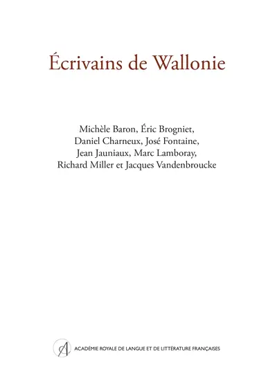 Ecrivains de Wallonie