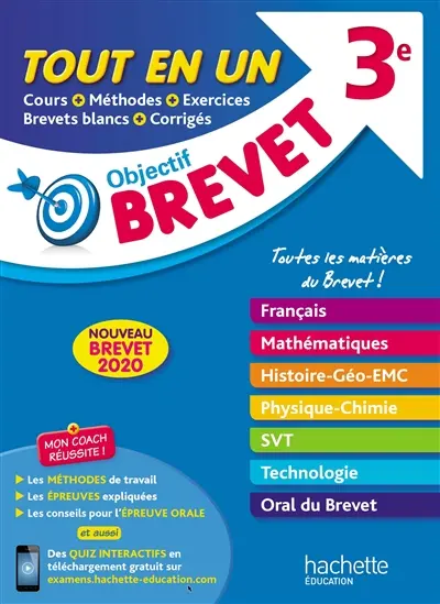 Tout en un 3e : nouveau brevet 2019