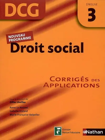 Droit social, DCG épreuve 3