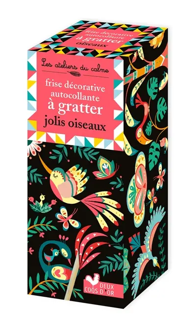 Frise décorative autocollante à gratter : jolis oiseaux