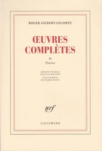 Oeuvres complètes. Vol. 2. Poésies