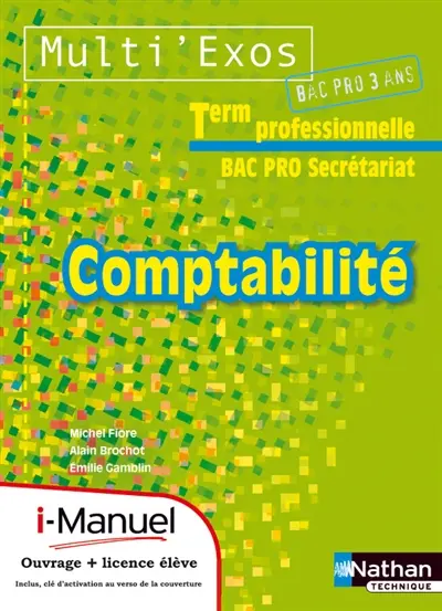 Comptabilité : term professionnelle, bac pro secrétariat