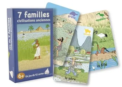 7 familles civilisations anciennes : un jeu de 42 cartes