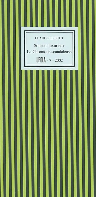 Sonnets luxurieux. La chronique scandaleuse