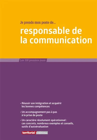 Je prends mon poste de responsable de la communication