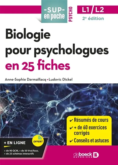 Biologie pour psychologues en 25 fiches