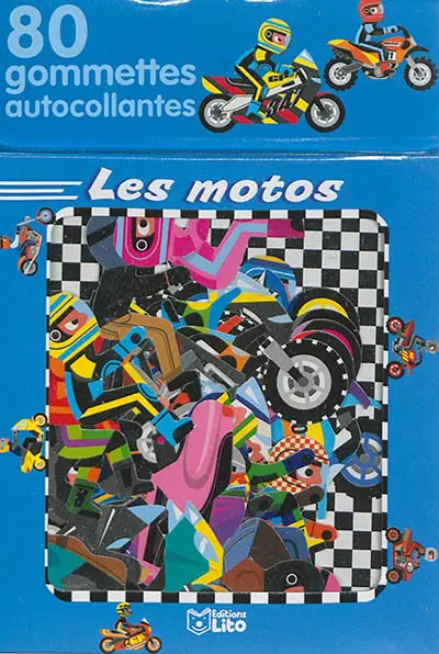 Les motos : 80 gommettes autocollantes