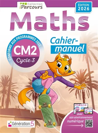 Cahier-manuel iParcours maths CM2 (édition 2026)