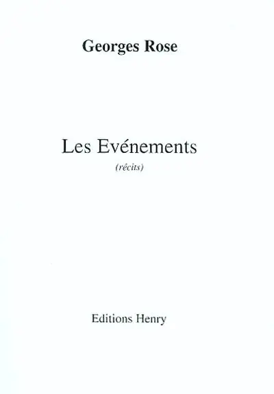 Les événements : récits