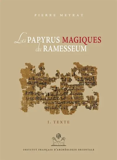 Les papyrus magiques du Ramesseum : recherches sur une bibliothèque privée de la fin du Moyen Empire
