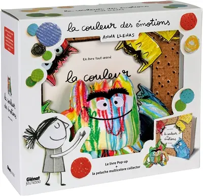 La couleur des émotions : le livre pop-up + la peluche multicolore collector