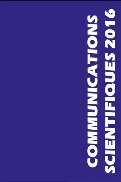 Communications scientifiques MAPAR 2016