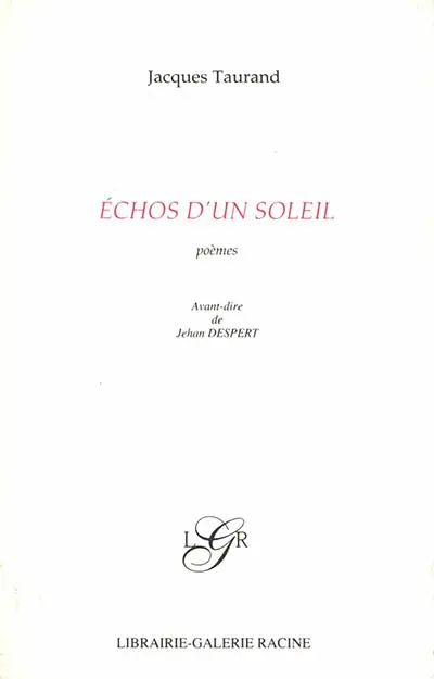Echos d'un soleil : poèmes