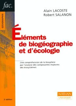 Éléments de biogéographie et d'écologie
