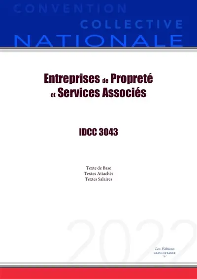 Convention Collective Nationale Entreprises de Propreté et Services Associés IDCC 3043