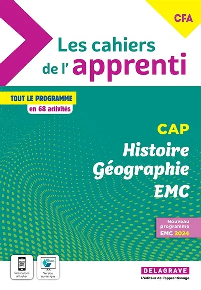 Histoire géographie EMC, CAP, CFA : tout le programme en 68 activités : nouveau programme EMC 2024