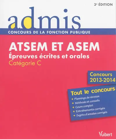ATSEM et ASEM : épreuves écrites et orales : catégorie C