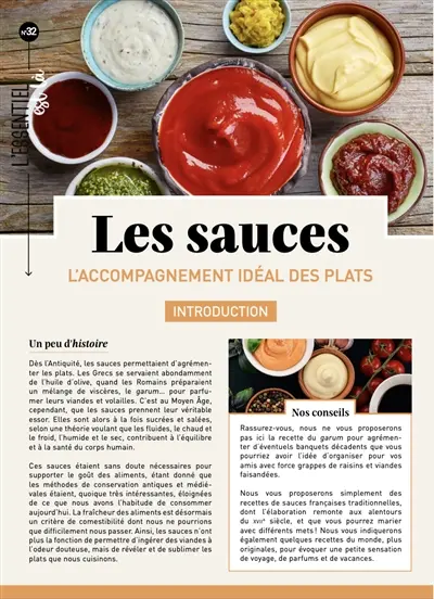Les sauces : l'accompagnement idéal des plats