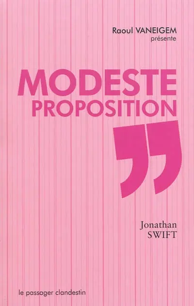 Modeste proposition. Voyage chez les Houyhnhnms : chap. XII