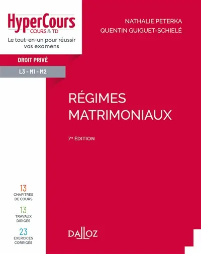 Régimes matrimoniaux