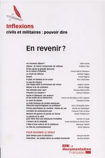 Inflexions : civils et militaires : pouvoir dire, n° 23. En revenir ?