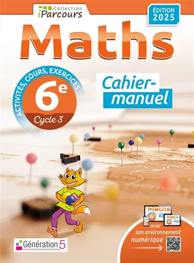 Cahier-manuel iParcours maths 6e (édition 2025)