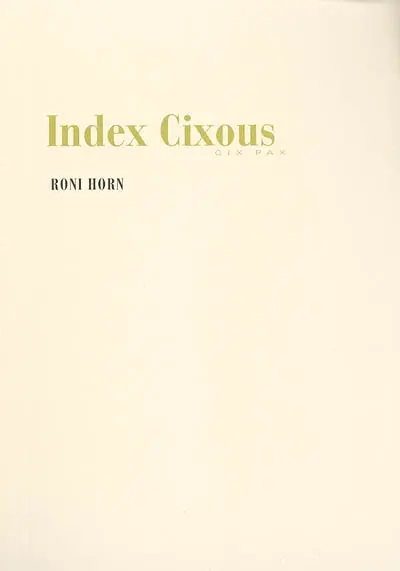 Index Cixous : cix pax