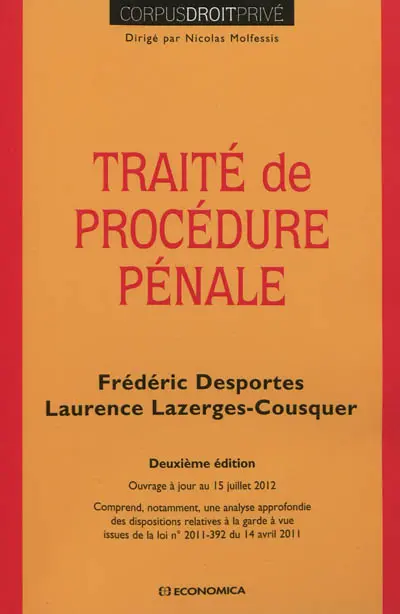 Traité de procédure pénale