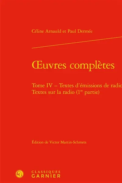 Oeuvres complètes. Vol. 4