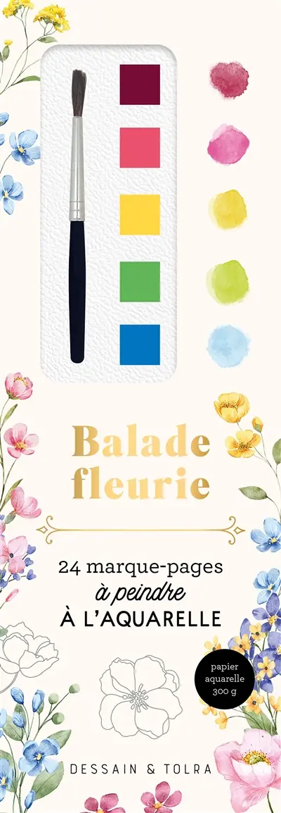 Balades fleuries : marque-pages à peindre à l'aquarelle