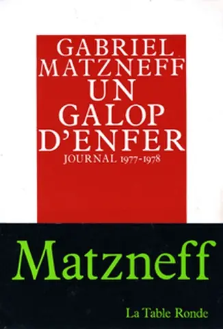 Un Galop d'enfer : journal 1977-1978