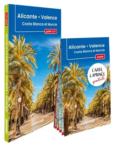 Alicante, Valence, Costa Blanca et Murcie : guide et carte laminée