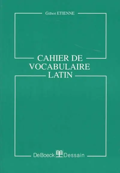 Cahier de vocabulaire latin