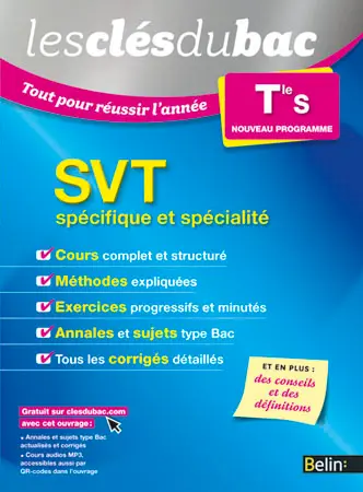 SVT terminale S, spécifique et spécialité : nouveau programme