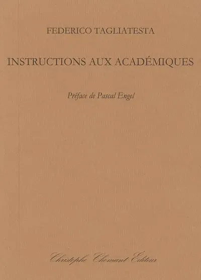 Instructions aux académiques