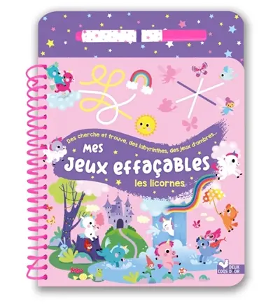 Mes jeux effaçables : Les licornes