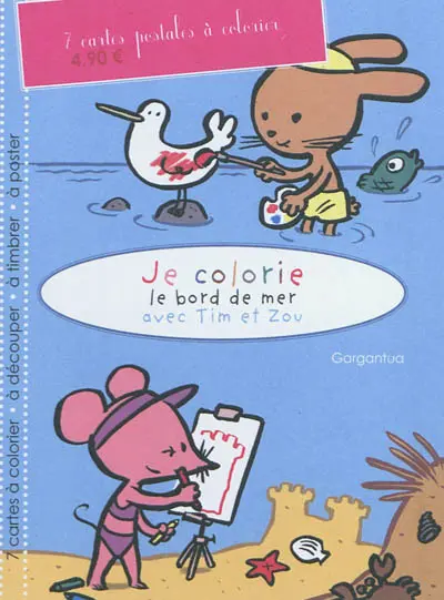 Je colorie le bord de mer avec Tim et Zou