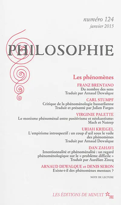 Philosophie, n° 124. Les phénomènes