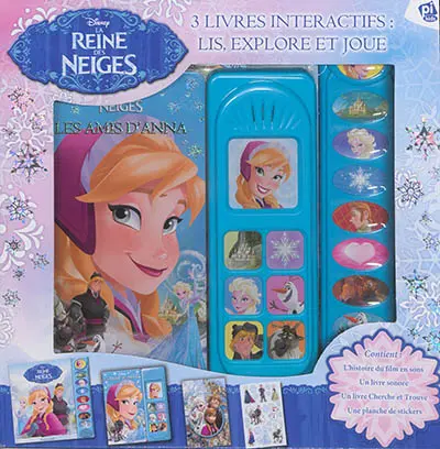 La reine des neiges : 3 livres interactifs : lis, explore et joue