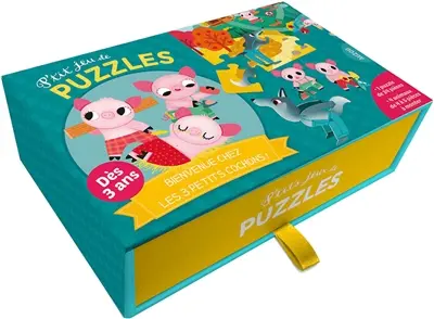P'tit jeu de puzzles : bienvenue chez les 3 petits cochons !