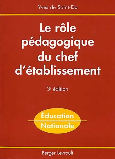 Le rôle pédagogique du chef d'établissement