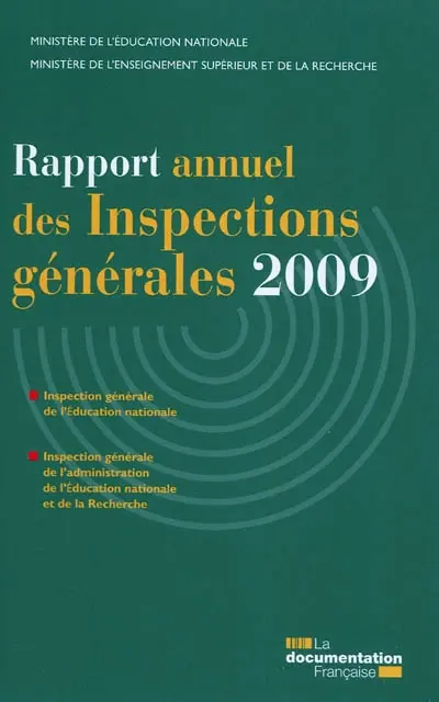 Rapport annuel des inspections générales 2009