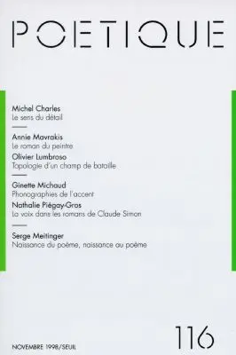 Poétique, n° 116