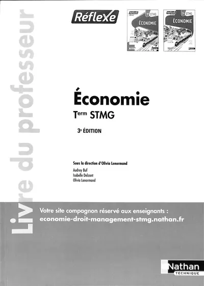 Economie terminale STMG : livre du professeur