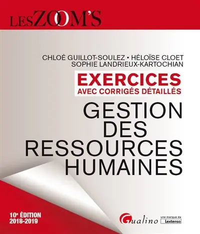 Gestion des ressources humaines : exercices avec corrigés détaillés : 2018-2019