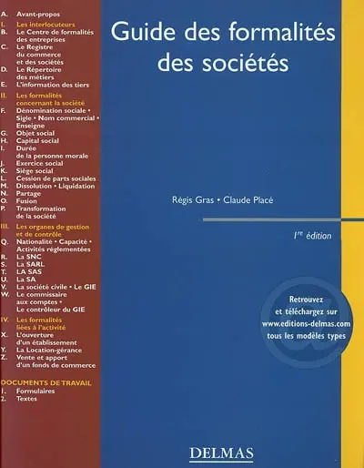 Guide des formalités des sociétés